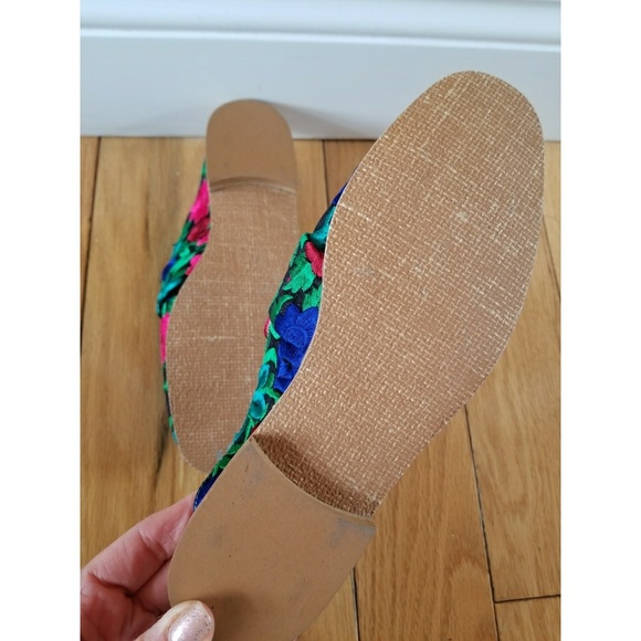 Free People bright Floral Brocade At Ease slide on mule 6 - Picture 5 of 8